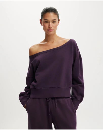 Cotton On - Relaxed Off Shoulder Sweatshirt