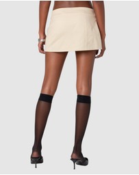 EDIKTED - Belted Mini Wrap Skirt