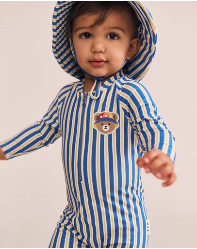 Huxbaby - Beach Hux Stripe Rashie - Babies-Kids