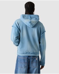 GUESS Originals - GUESS Originals Triangle Logo Zip-Up Hoodie