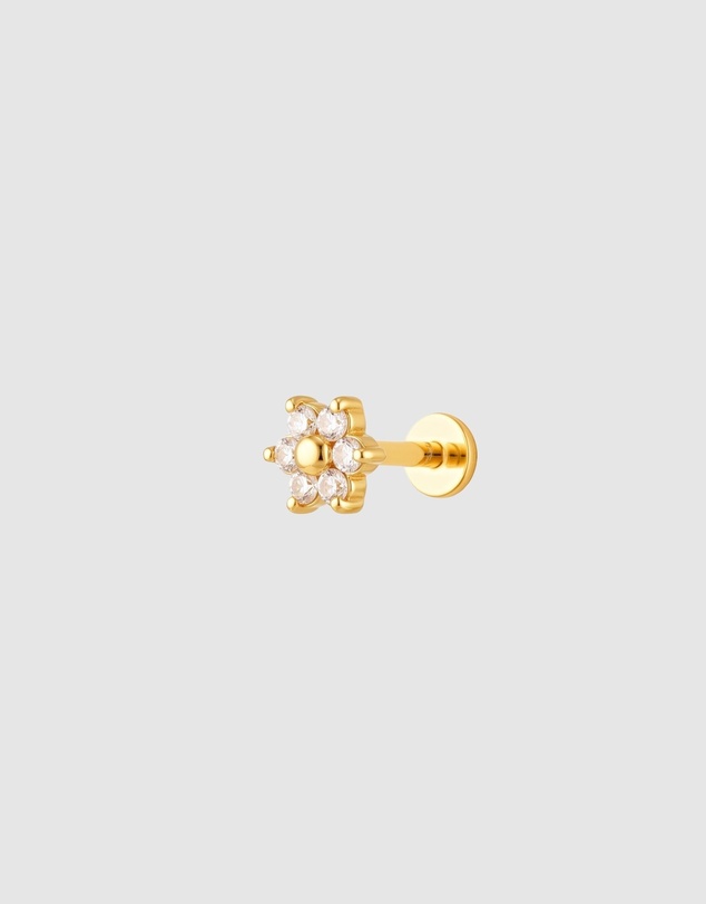 HOUSE OF SLANI - Gold Iris Flatback Ear Piercing