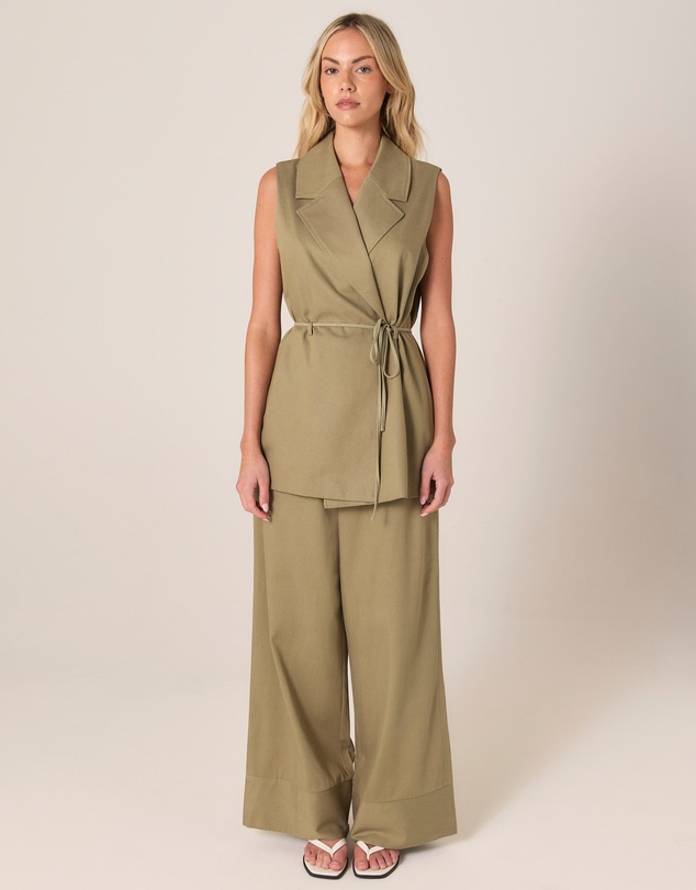 Fate + Becker - Zephyr Wrap Vest With Belt