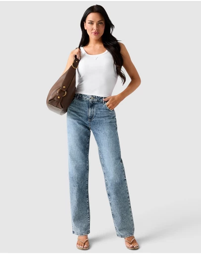 GUESS - Low-Rise Gaia Straight Leg Jeans