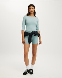 Cotton On Body Active - Ultra Soft Boat Neck 3/4 Sleeve