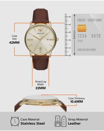 Emporio Armani - Brown Analogue Watch