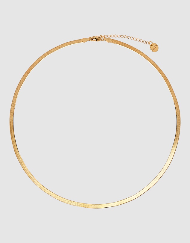 Najo - Herringbone Yellow Gold Necklace 