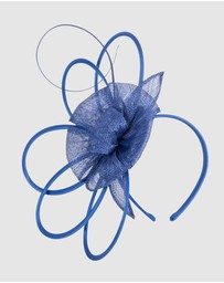 Max Alexander - Sinamay Blue Flower Racing Fascinator