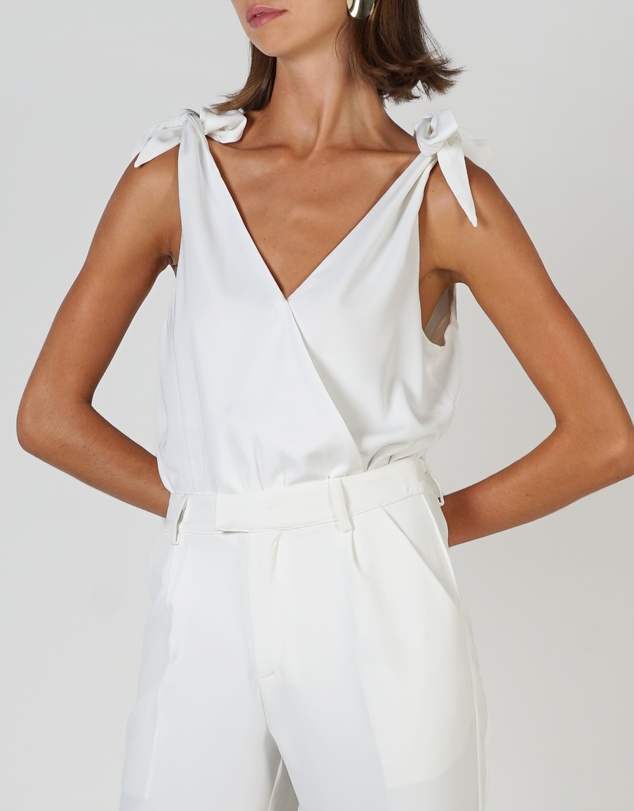 Lydan The Label - Double Bow Bodysuit Top
