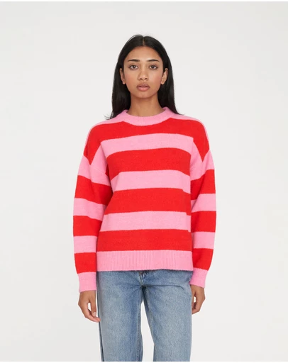 Huffer - Kenzie Stripe Knit Crew