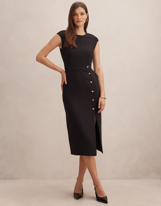 Forever New - Lisette Column Button Midi Dress
