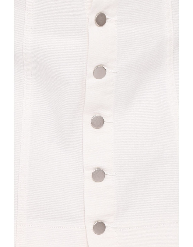 Petal & Pup - Sara Button Front Denim Mini Skirt - Off White