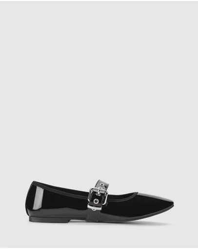 Verali - Banks Buckled Mary-Jane Flats