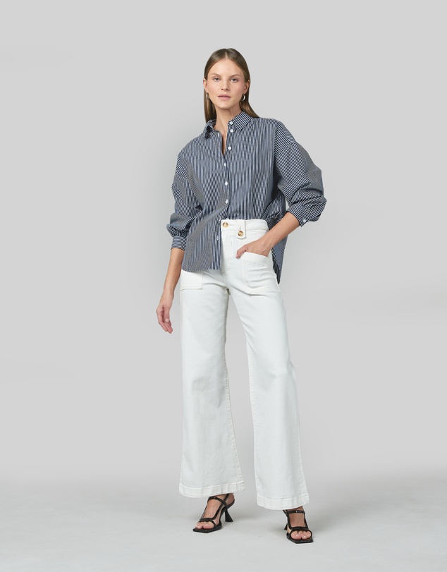 DRICOPER DENIM - Piper Ivory Wide Leg Trousers