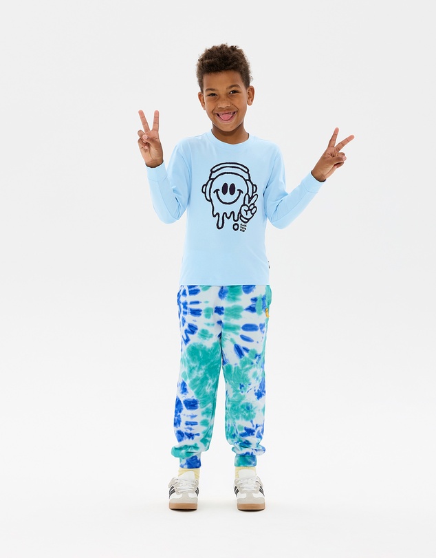 Rock Your Kid - Chill Out David Long Sleeve T-Shirt in Light Blue