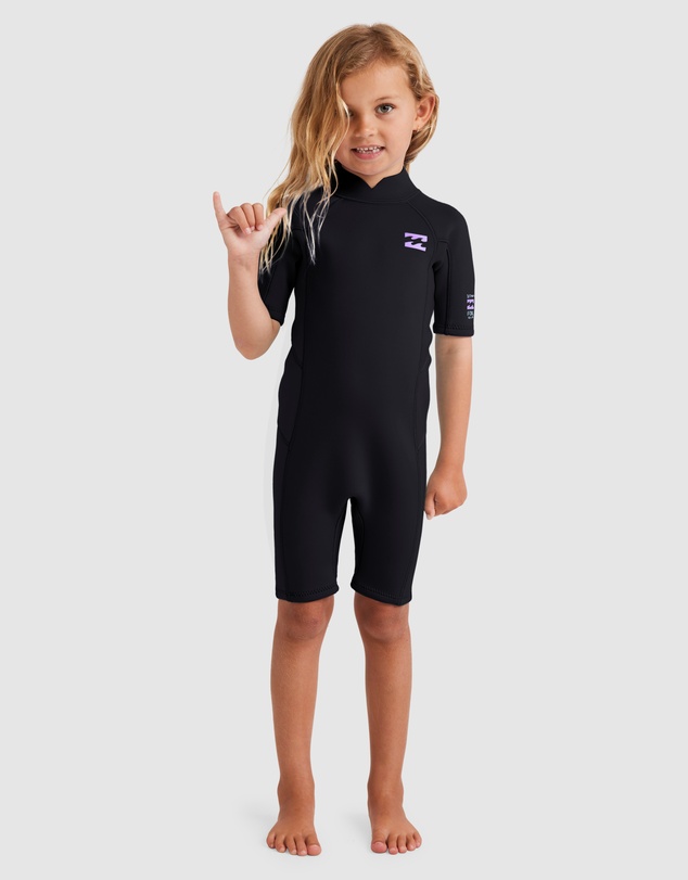 Billabong - Girls 2 to 6 2/2mm Foil Back Zip Springsuit