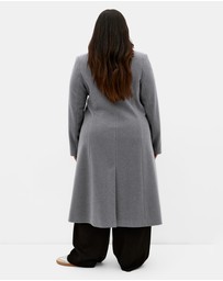 City Chic - Keira Longline Melton Coat