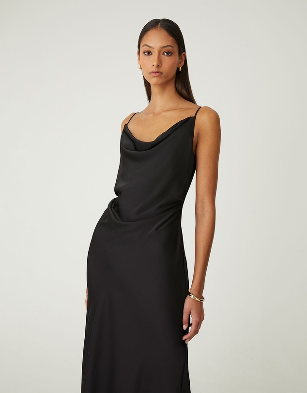 Forcast - Mae Side Ruched Satin Dress