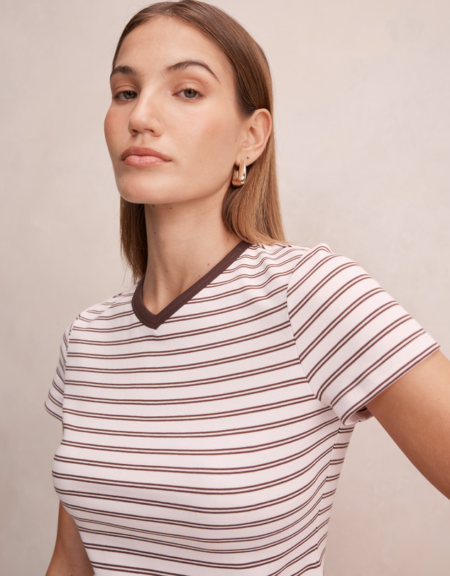 Forever New - Paris High V Neck Baby T-Shirt