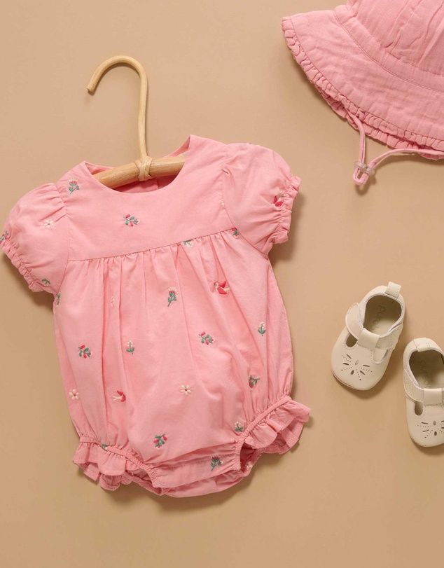 Purebaby - Embroidered Bodysuit -Kids-Babies