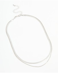 Lovisa - Waterproof Stainless Steel Chain Layered Necklace