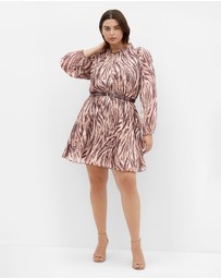 City Chic - Plus sizeMaddie Print Dress - latte