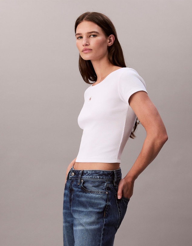 Calvin Klein Jeans - Woven Monogram Logo Slim T-Shirt