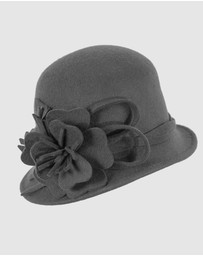 Max Alexander - Winter Felt Black Cloche Hat