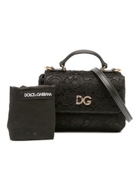Pre-Loved by Azura Reborn - Pre-Loved Silk and Lace Crystal Embellished DG Flap Satchel