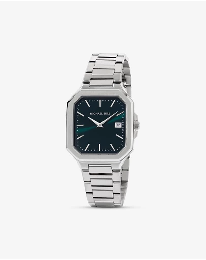 Michael Hill - Men's Quartz Watch with Green Dial in Stainless Steel