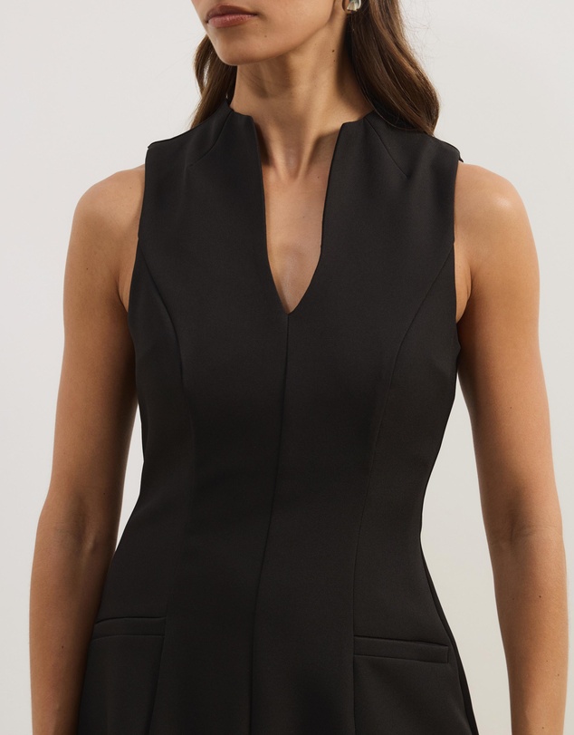 Atmos&Here - Shay Suiting V-Neck Mini Dress