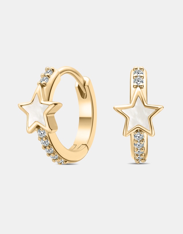 Mestige Kids - Stella Star Hoops - 18K Gold Plated