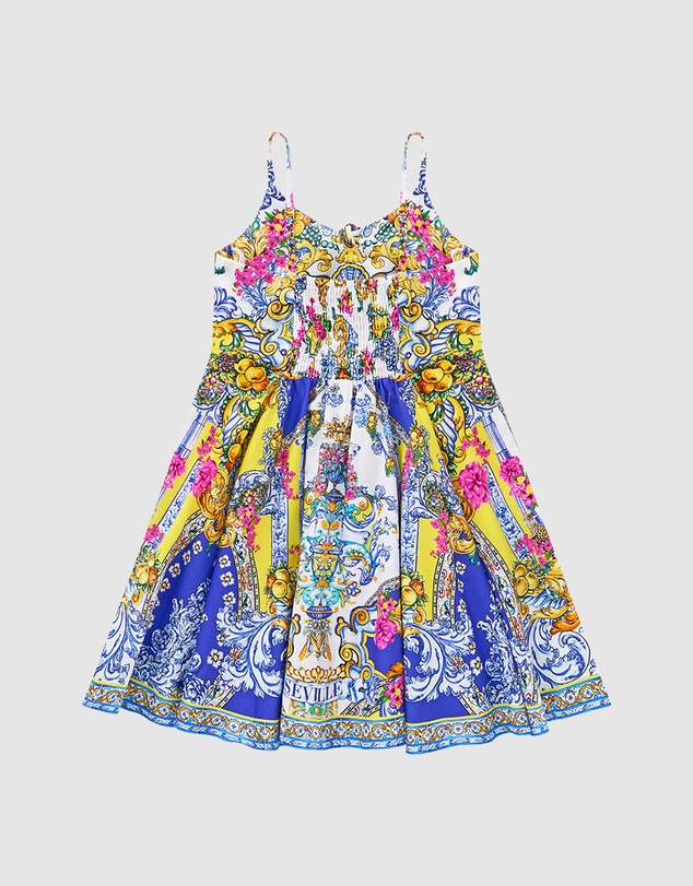 Camilla - Strappy Maxi Dress With Tie Front - Kids-Teens