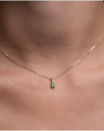 Luna Rae - Solid Gold - Emerald Necklace