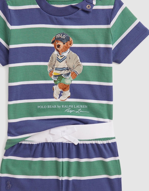 Polo Ralph Lauren - Polo Bear Cotton Jersey Tee & Shorts Set - ICONIC EXCLUSIVE - Babies