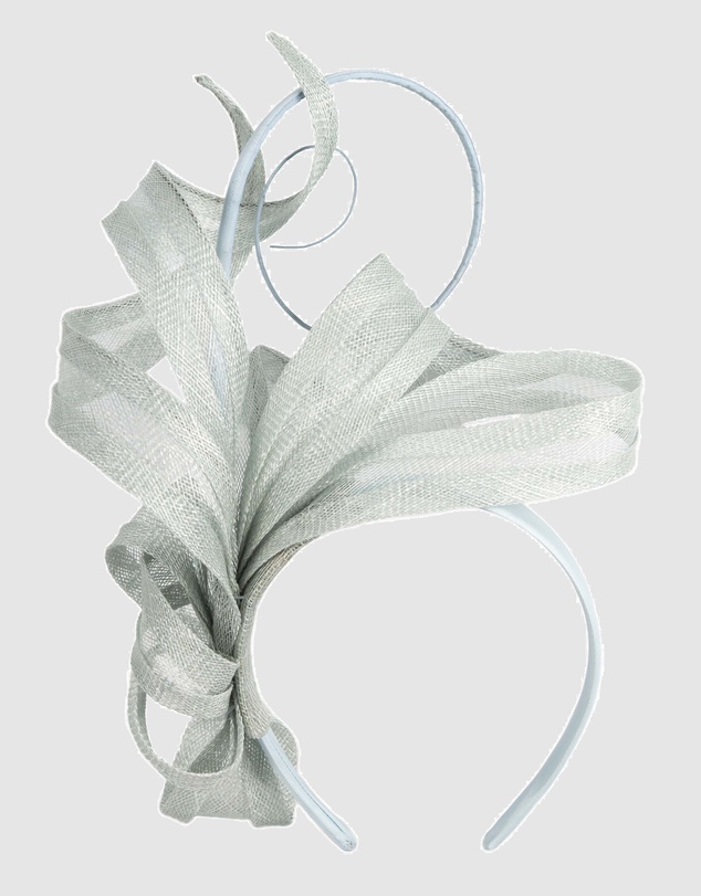 Max Alexander - Tall Light Blue Sinamay Fascinator