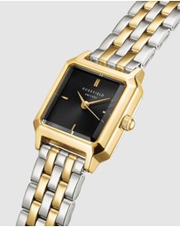 Rosefield - Boxelle Black Gold Silver Duotone Bracelet Watch