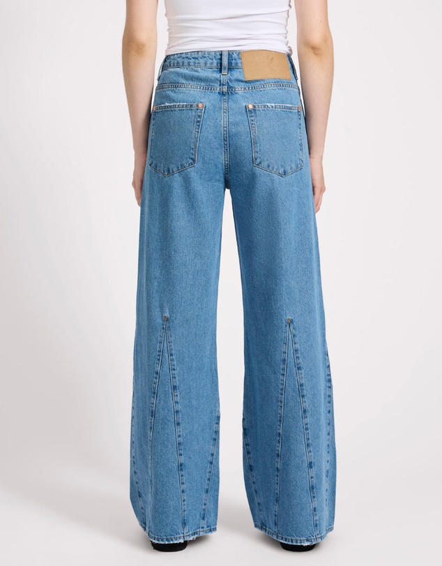 ONE TEASPOON - Cruisers Mid Waist Bootcut Flare Denim Jeans - New Blue