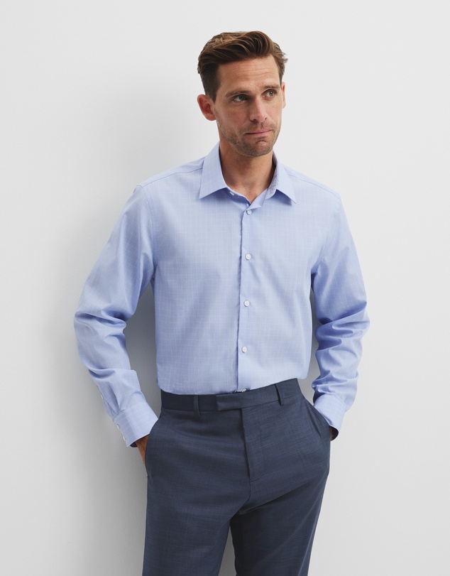Country Road - Regular Fit Grid Check Travel Shirt