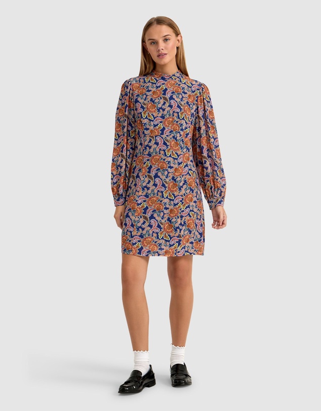 Oxford - Corelia Floral Print Long Sleeve Dress