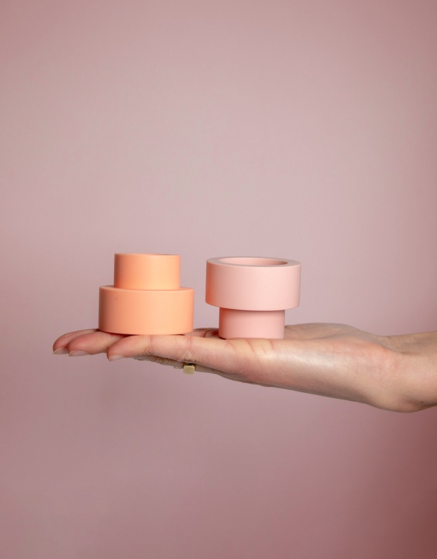 porter green - flipp sml silicone unbreakable candle holder set
