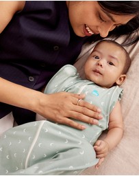 Love to Dream - Swaddle Up™ Transition Bag 1.0 TOG Cotton Olive Moon