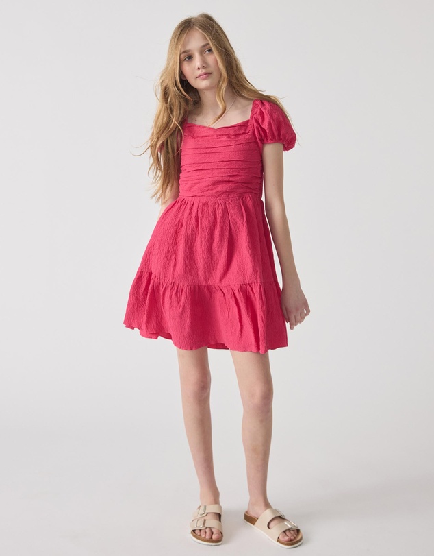 Decjuba Kids - Evie Textured Mini Dress - Kids-Teens