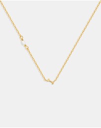 SAINT VALENTINE - Pearl Letter Necklace - Gold I