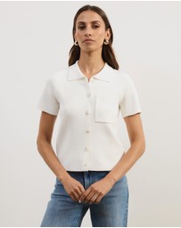 Atmos&Here - Sana Short Sleeve Knit Cardigan