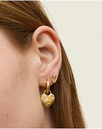 Ottoman Hands - Outline Heart Stud Earrings