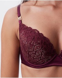 Bras N Things - Edelweis Push Up Bra - Berry