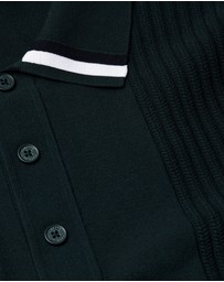 Calibre - Tech Stripe Collar Polo Bottle Green