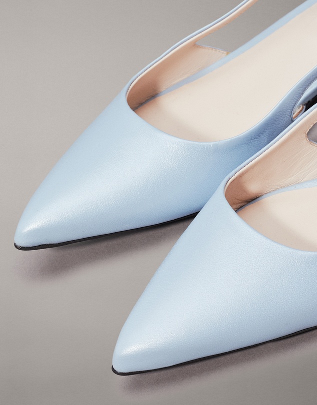 Calvin Klein - Leather Slingback Ballerinas