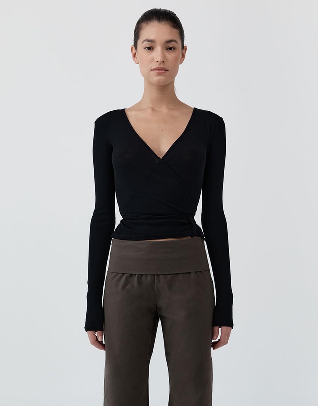 St. Agni - Baby Wool Wrap Top