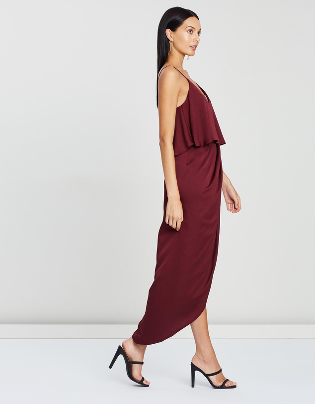 Shona Joy - Luxe Draped Cocktail Frill Dress